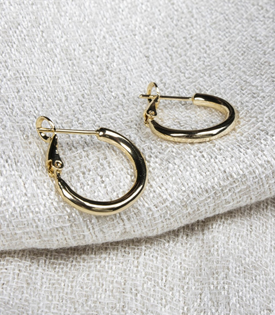 Olia Small Ellie Hoops – Gold Plated