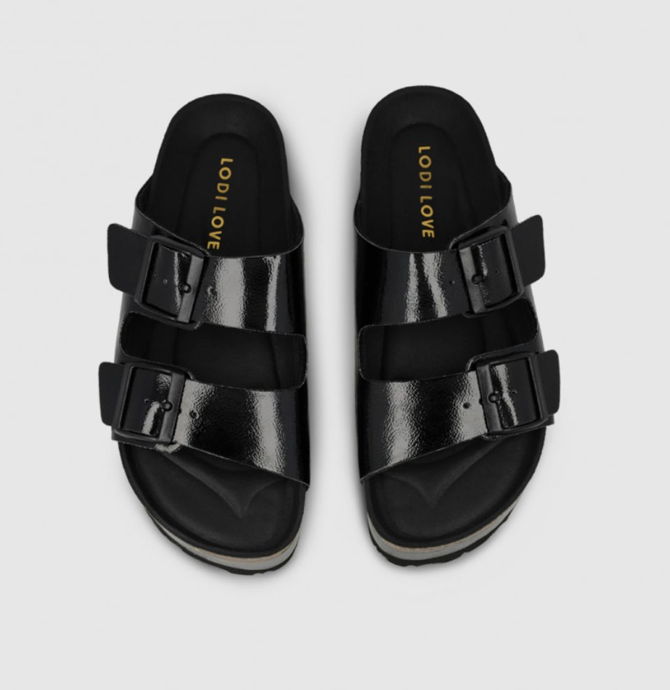 Lodi F18 Black Sandals