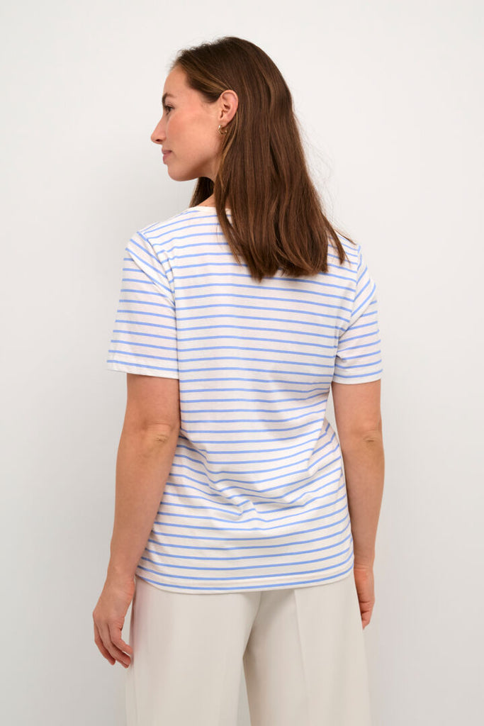 Culture Deia Oneck  Blue Stripe T-shirt