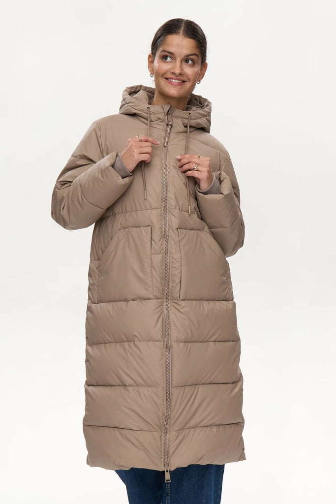 NÜMPH Birra Long Jacket Taupe Gray