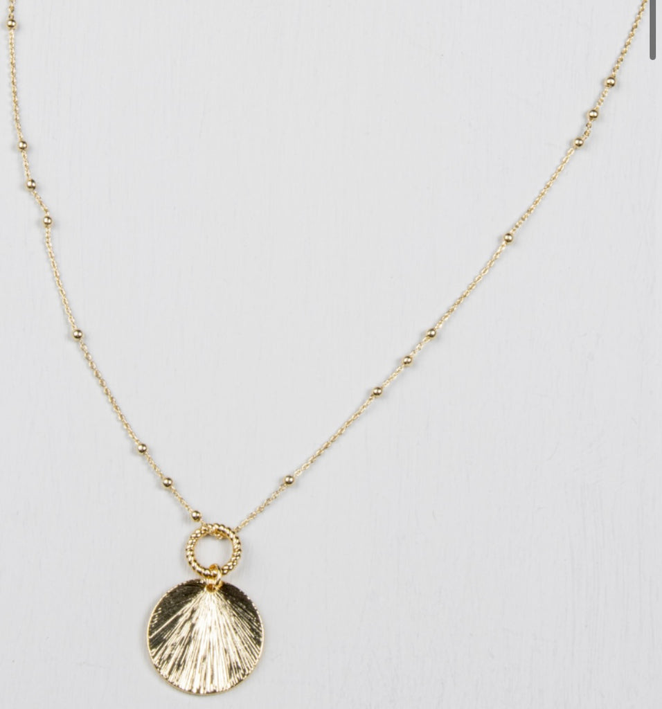 Olia Marjorie Coin Necklace – Gold Plated