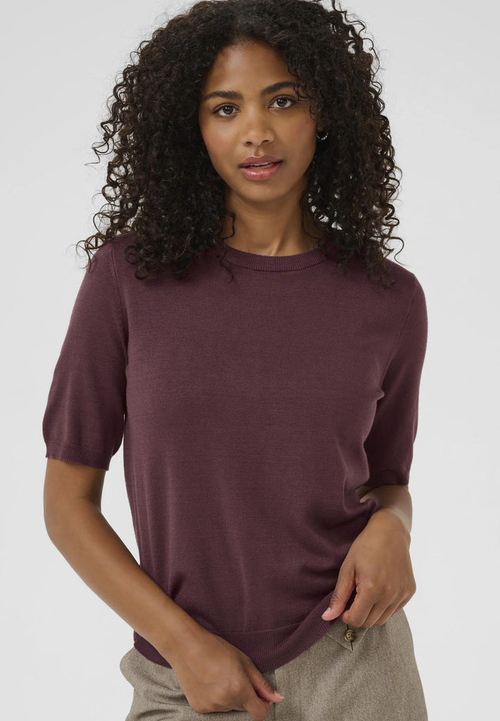 Kaffe Lizza Boatneck Solid Pullover