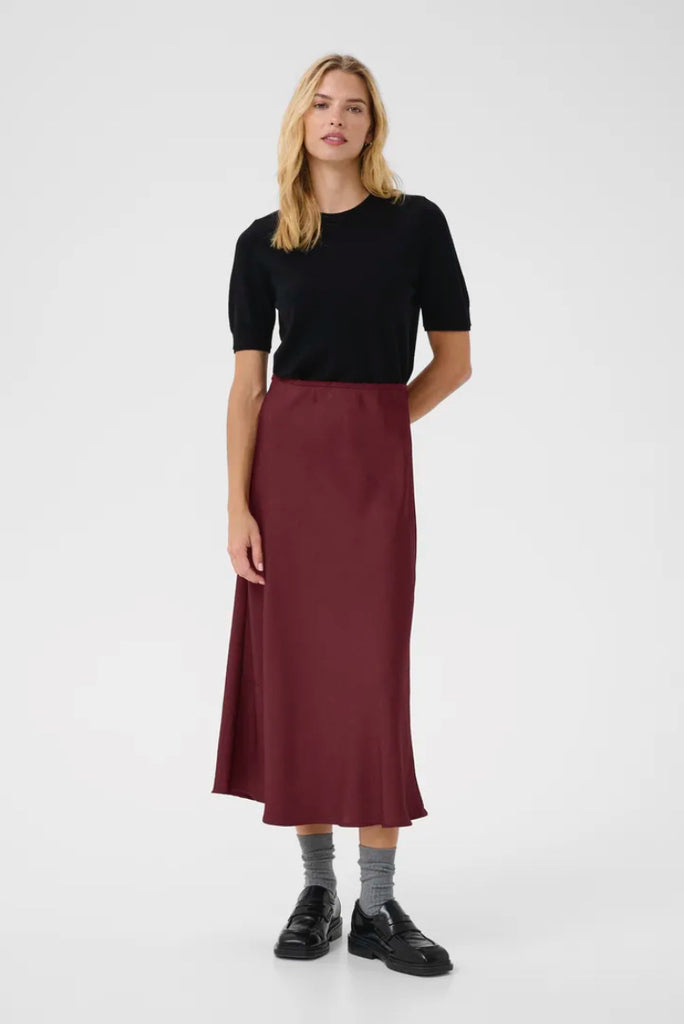 Part Two Laurina Wine Skirt