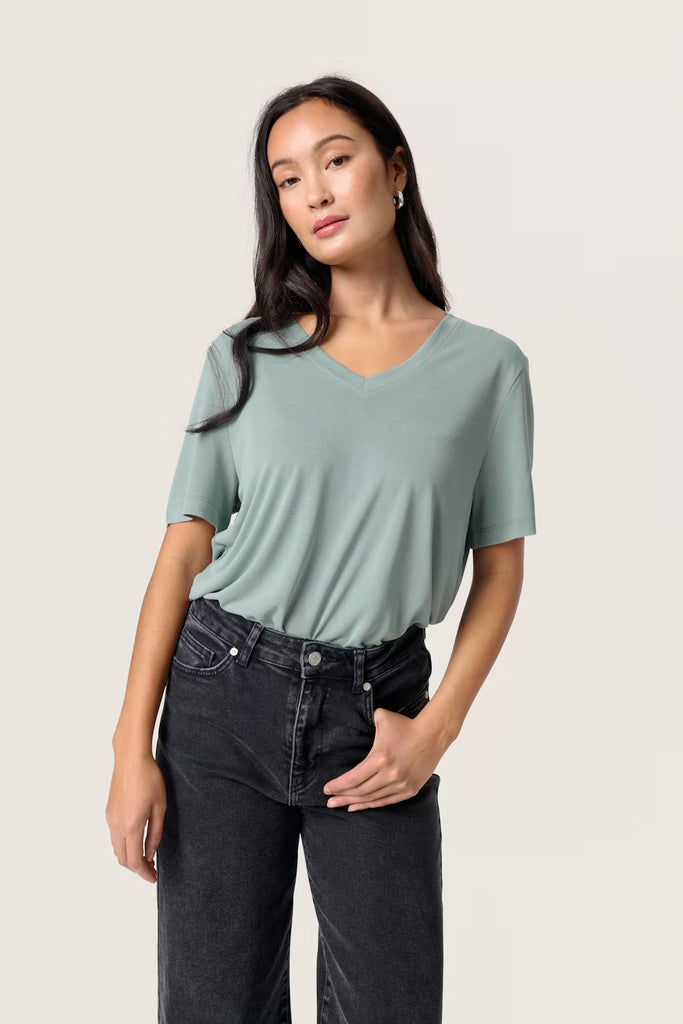 Soaked in Luxury Columbine Khaki Tee