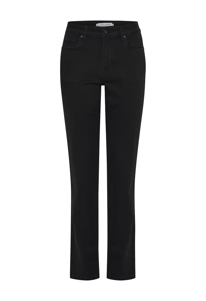 Pulz Emma HW Jeans Medium Straight Leg black