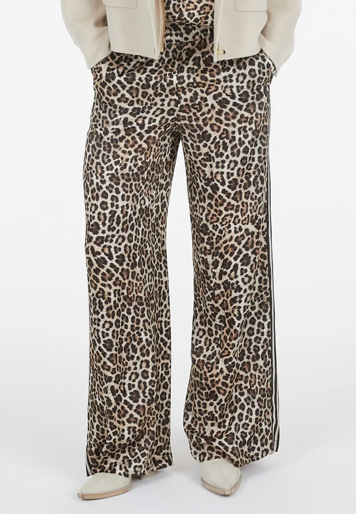 Marc Aurel Trousers with Leopard & Stripe