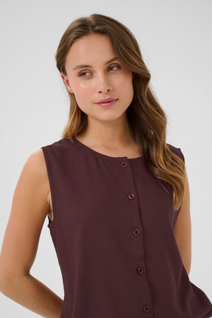 Kaffe Milia Linen Top