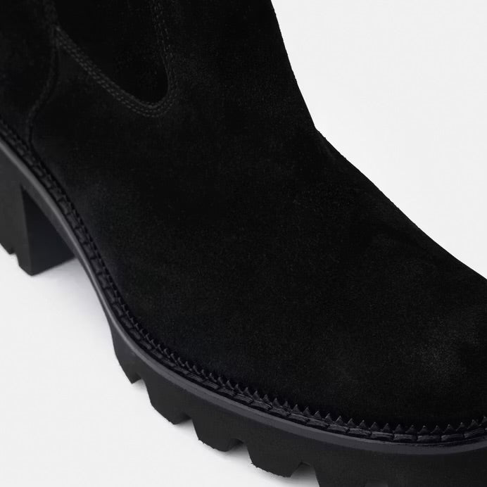 Paul Green I12 Soft Suede Black Boots