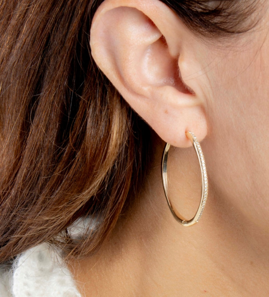Olia Large Dory Hoops – Gold Plated