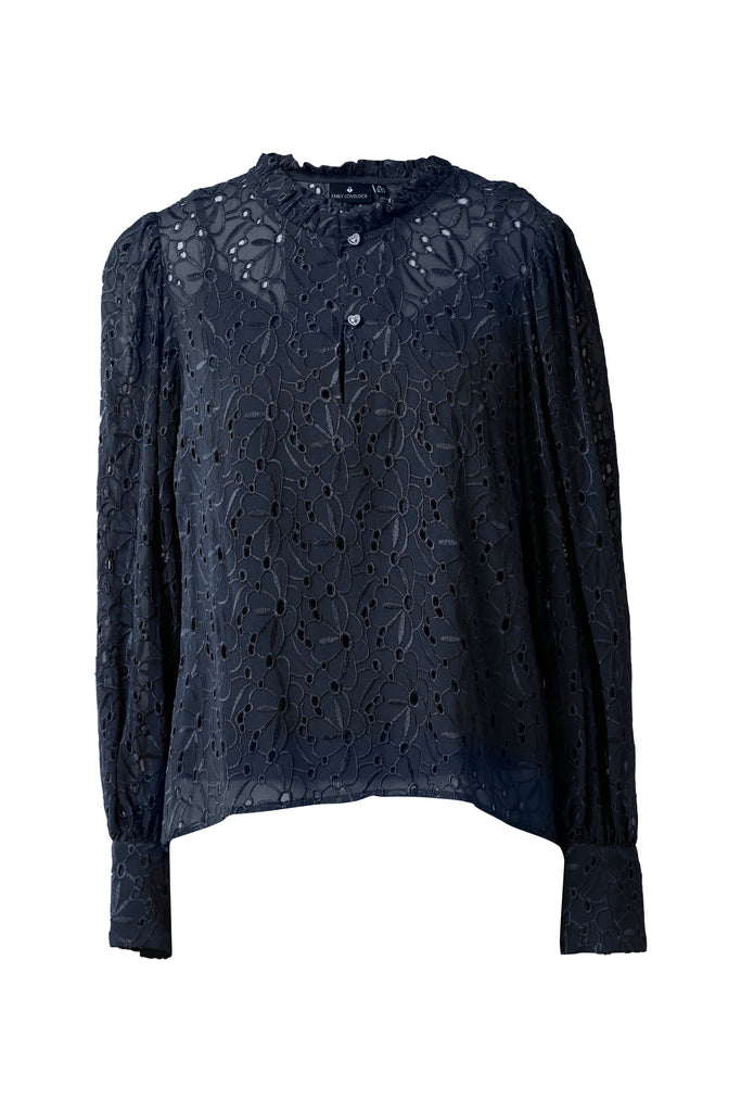 Emily Lovelock Evanna Blouse Midnight Blue