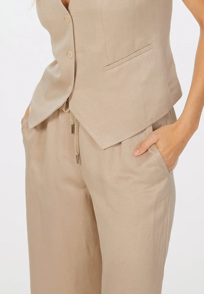 Marc Aurel Pants On Shimmering Linen