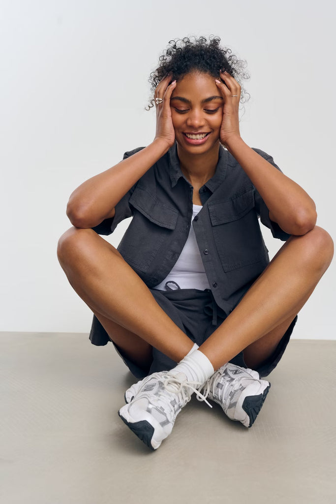 Kaffe Naya Liah Shorts Black Oyster