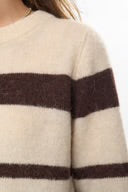 NÜMPH Riette Wide Stripe Pullover Black Coffee