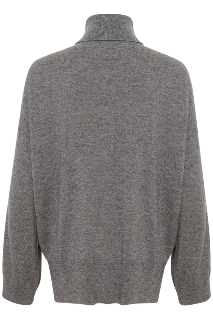 Soaked In Luxury Molina High Neck Pullover Grey Melange