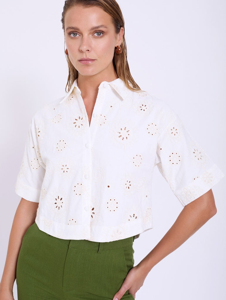 Skatie Swiss Embroidered Cotton Shirt