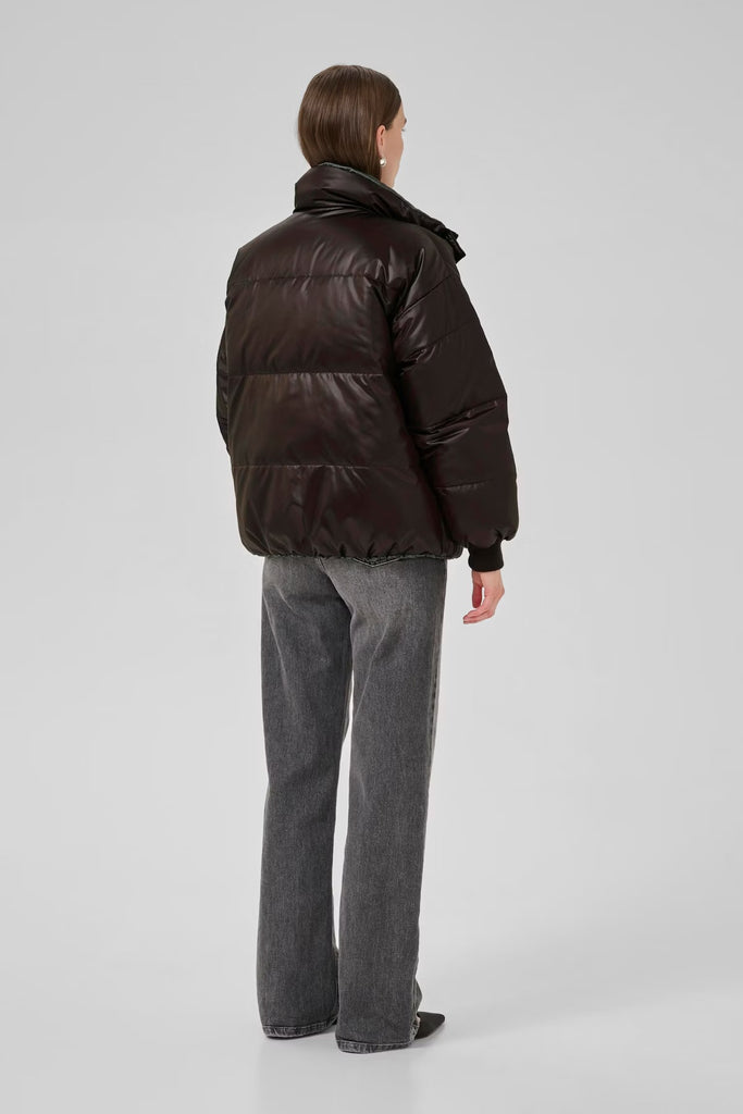 My Essential Wardrobe Glossy Reversable Down Jacket