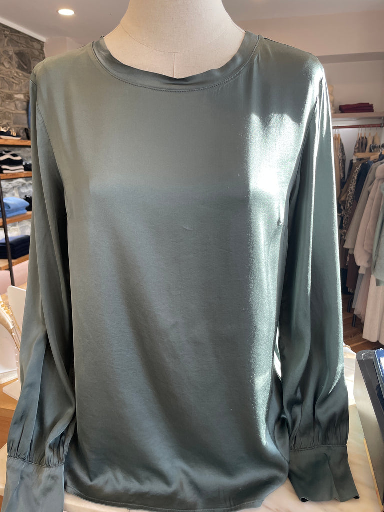 Pia B Stide Green Long Sleeve Top