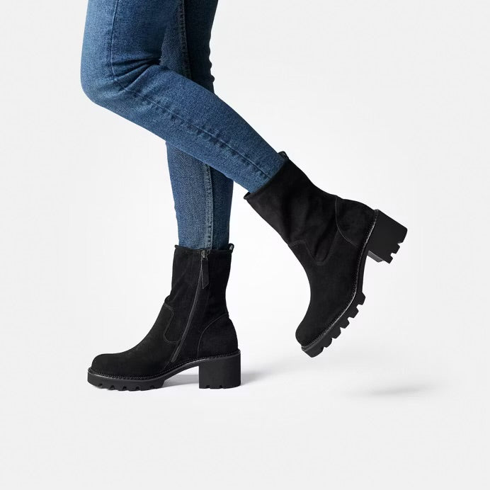 Paul Green I12 Soft Suede Black Boots