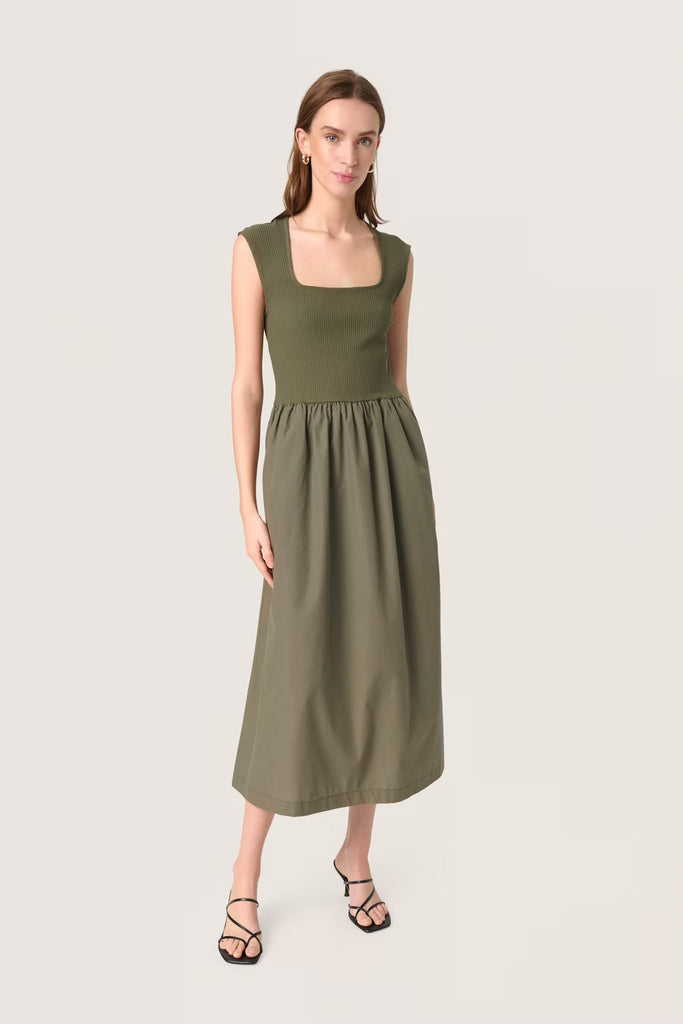 Soaked in Luxury Phoebe Dress Green