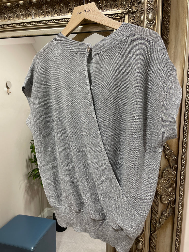 Eva Kayan Silver Knitted Top