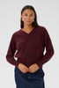 KA Neil Crew Neck Pullover Windor Wine Melange