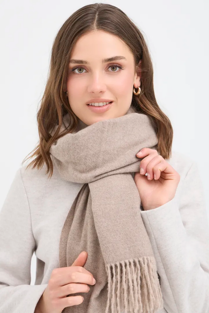 Fransa Pasmira Beige Scarf