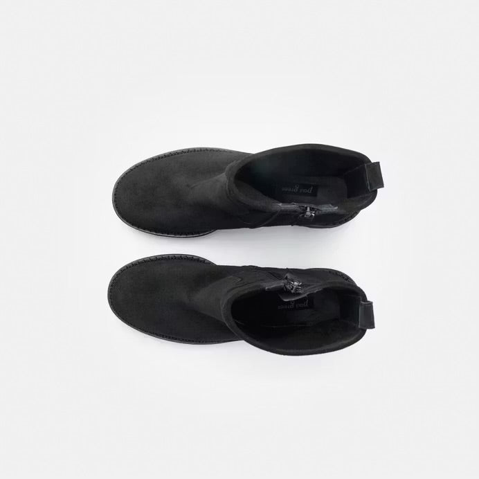 Paul Green I12 Soft Suede Black Boots