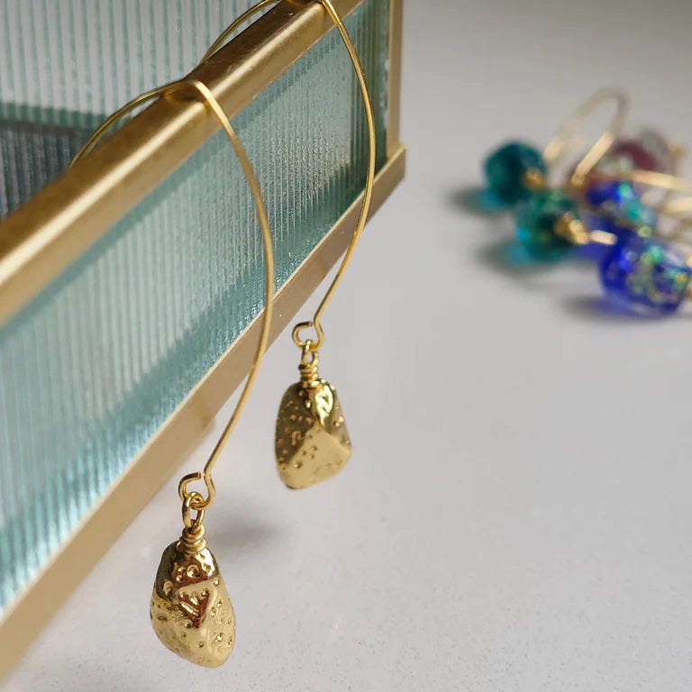 Siobhan Daly Gold Long Earrings