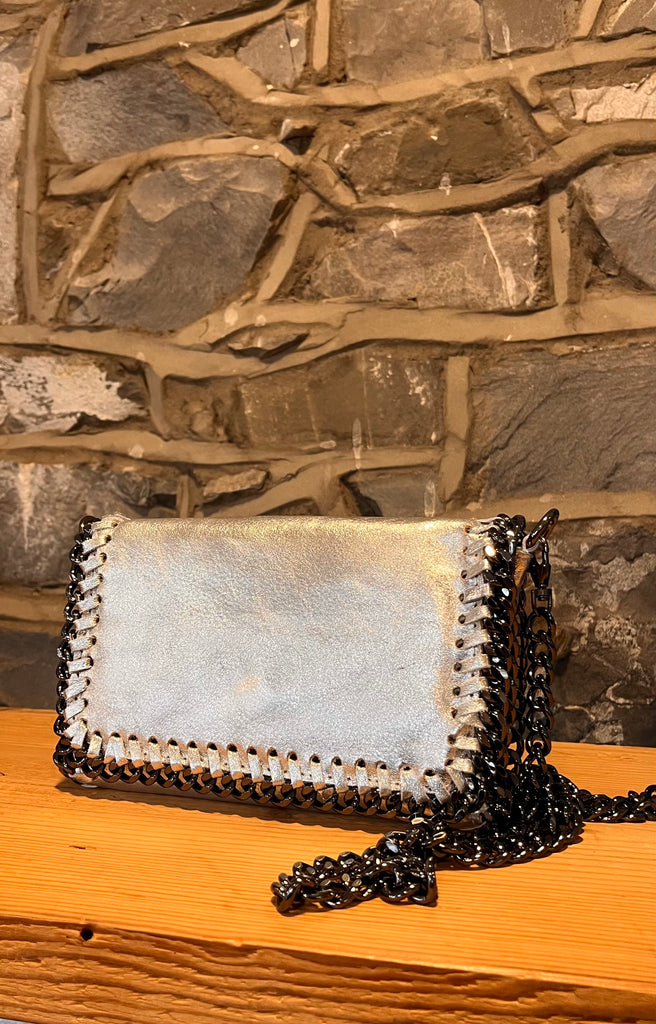 Hyper Leather Bag Silver