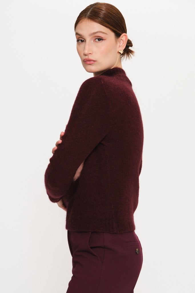 Kaos Burgundy Turtle Neck Jumper