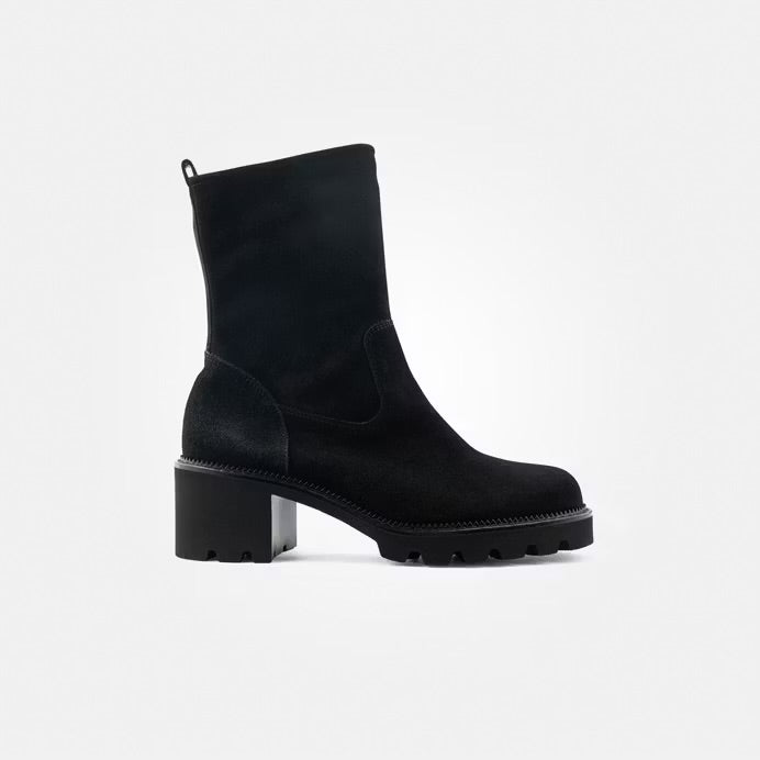 Paul Green I12 Soft Suede Black Boots