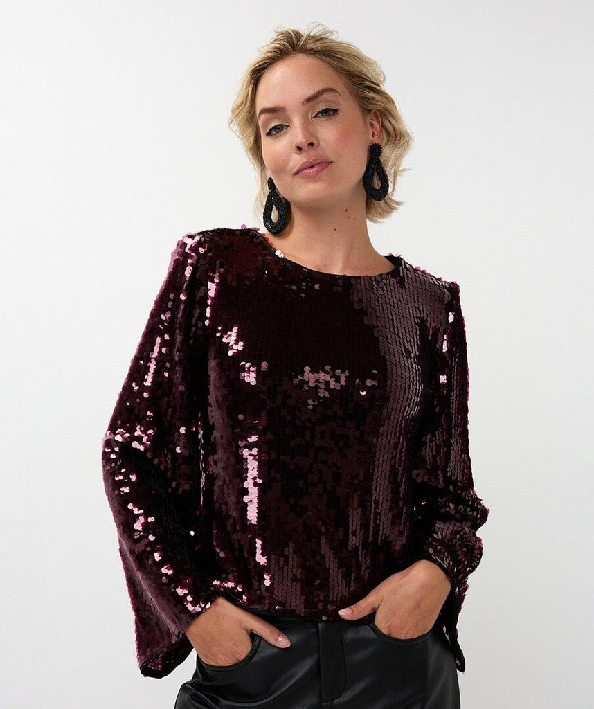 Esqualo Sequence Burgundy Top