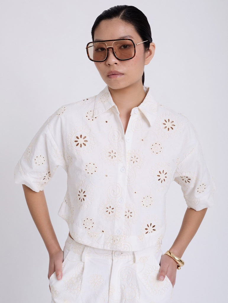 Skatie Swiss Embroidered Cotton Shirt