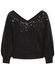 Part Two Black Sparkle Malan knit Jumper