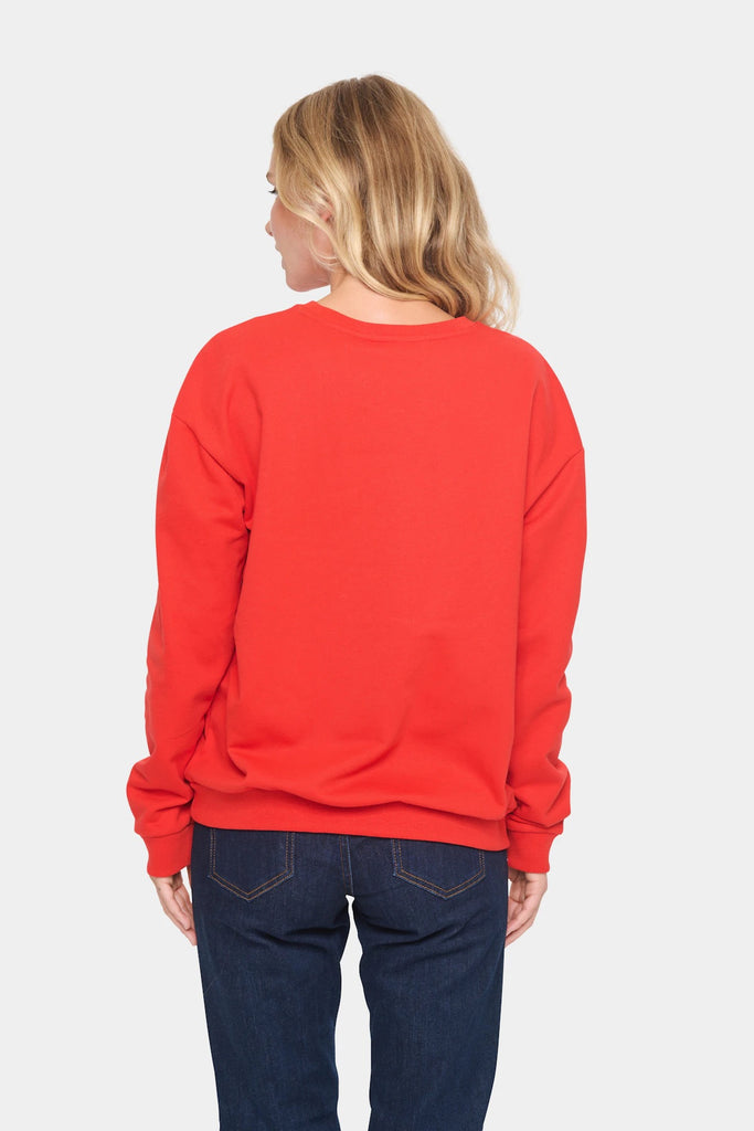 Saint Tropez Hannika Red Sweatshirt