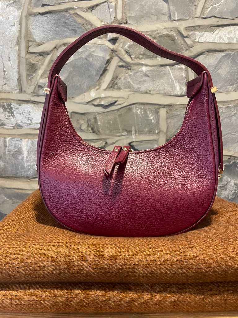 Elly Mini Hobo Bag Burgandy