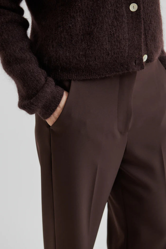 Second Female Fique Trousers Chocolate Plum
