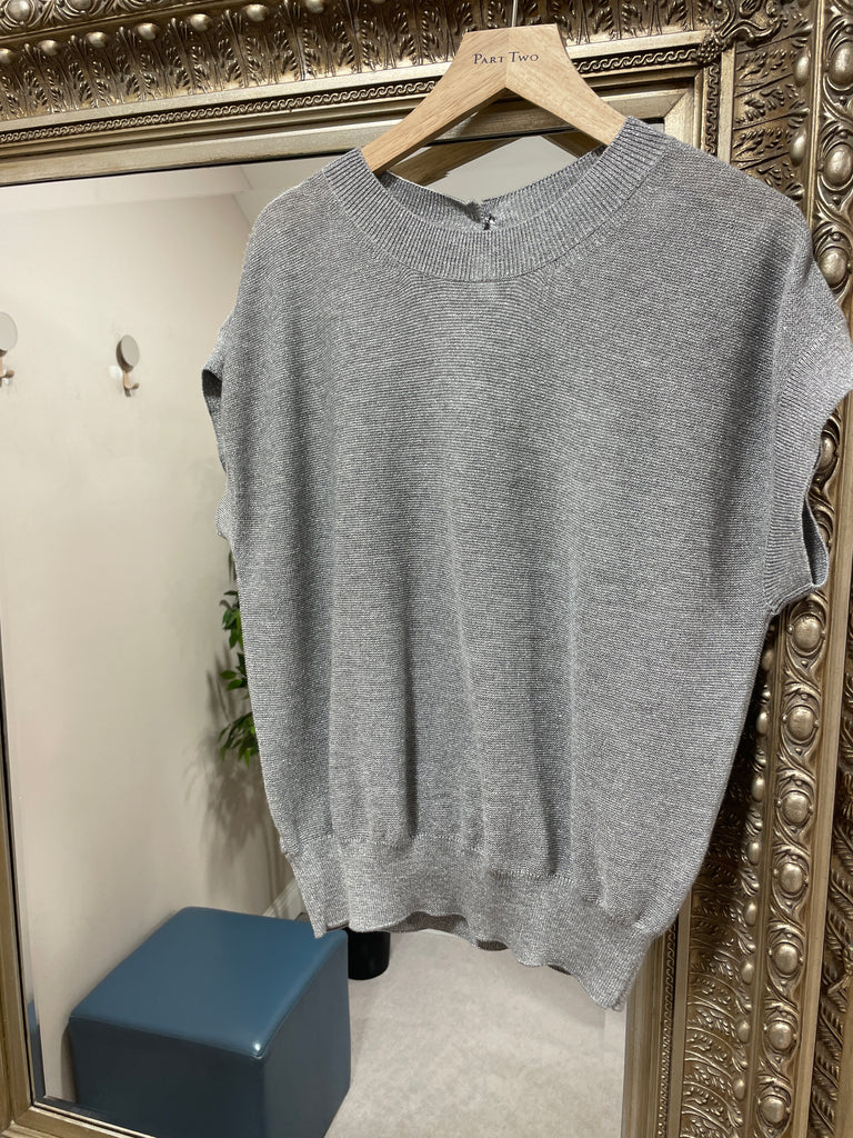 Eva Kayan Silver Knitted Top