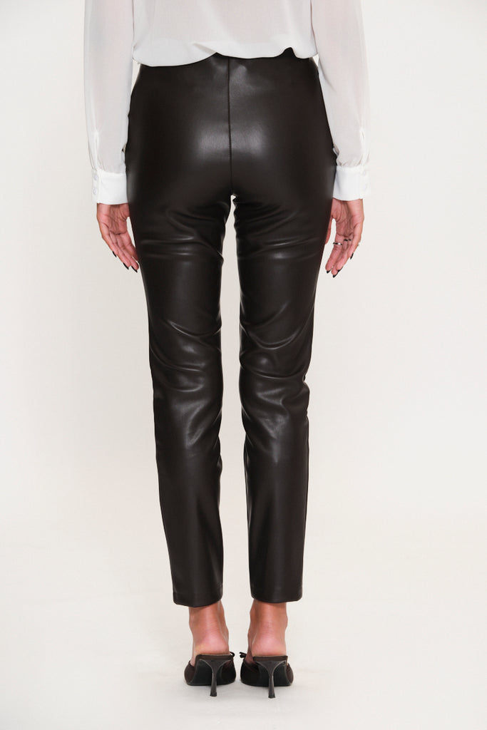 Kaos Leatherette Leggings Black