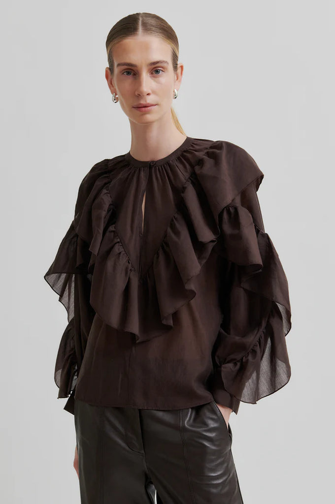 Second Female Fria Blouse Chocolate Plum
