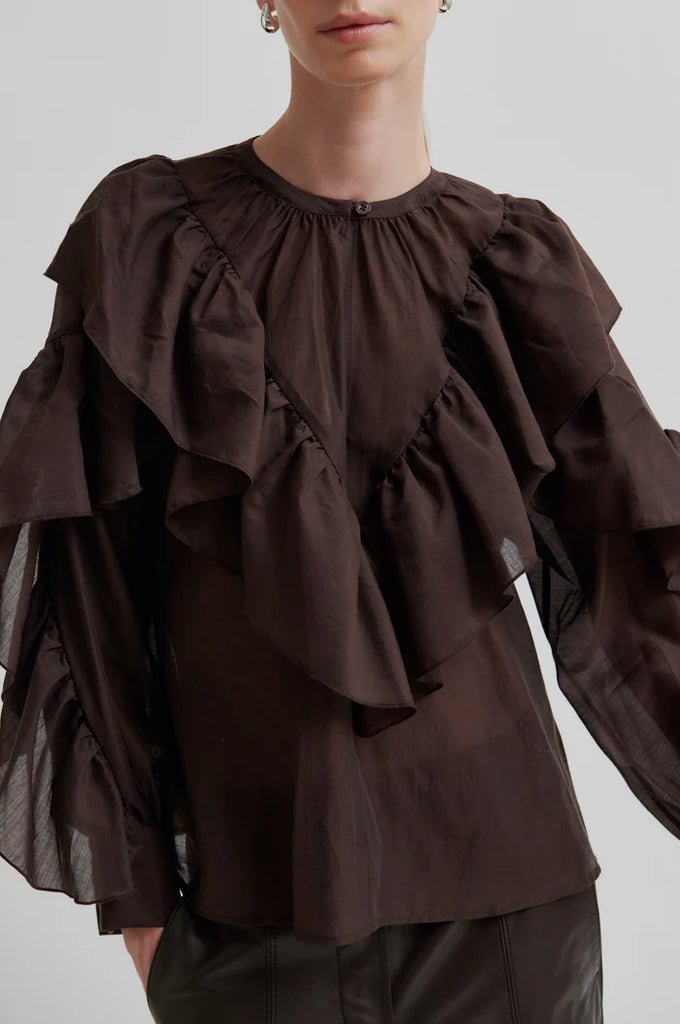 Second Female Fria Blouse Chocolate Plum