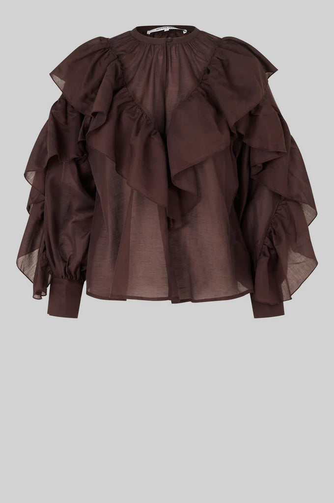 Second Female Fria Blouse Chocolate Plum