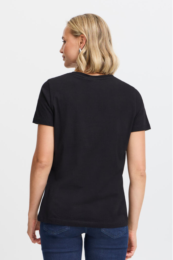 Fransa Valentina Black Tee