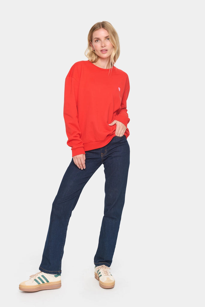 Saint Tropez Hannika Red Sweatshirt