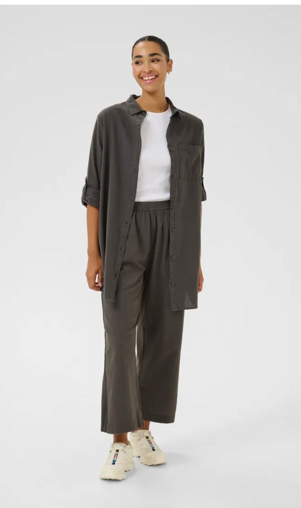Kaffe Naya Black Oyster Culottes