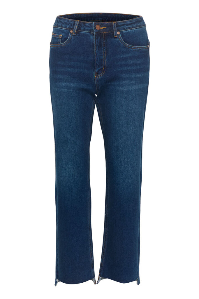 My Essential Wardrobe Dango 144 High Straight Dark Blue Wash