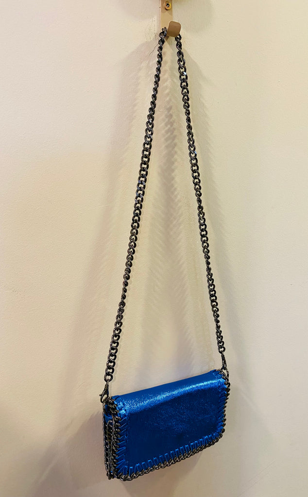 Hyper Leather Bag Blue