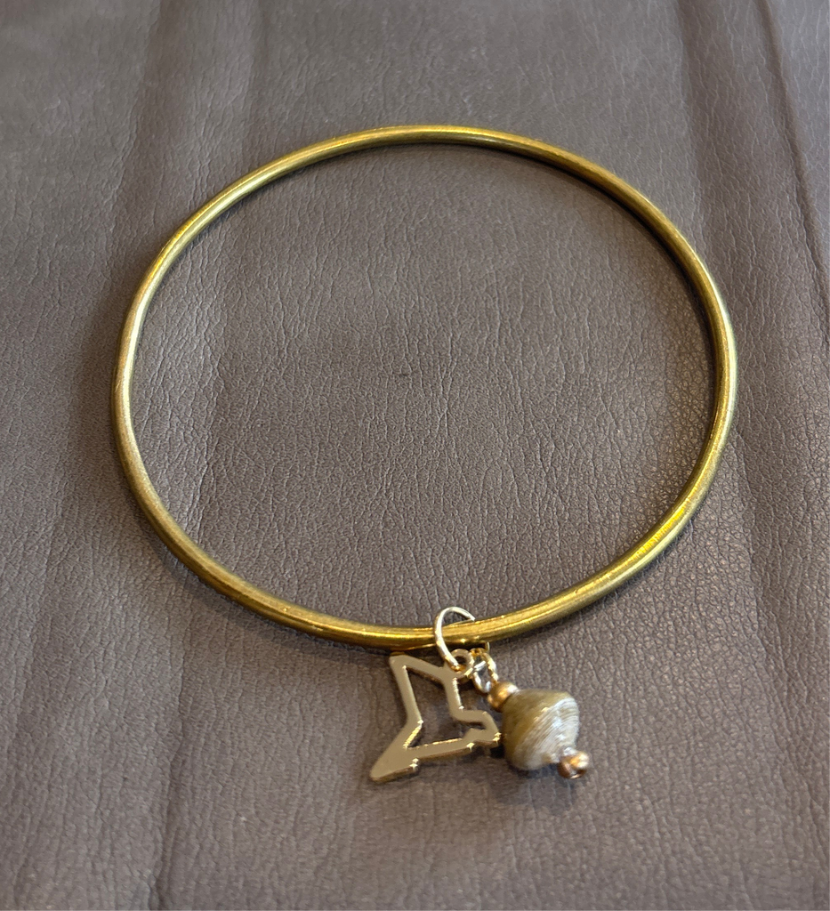 Paperchain Brass Bangle