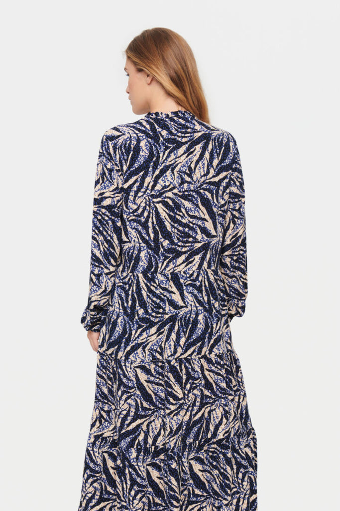 Soaked in Luxury Eda Maxi Zebra Print Dress