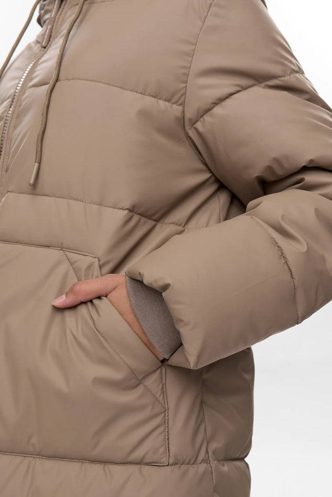 NÜMPH Birra Long Jacket Taupe Gray
